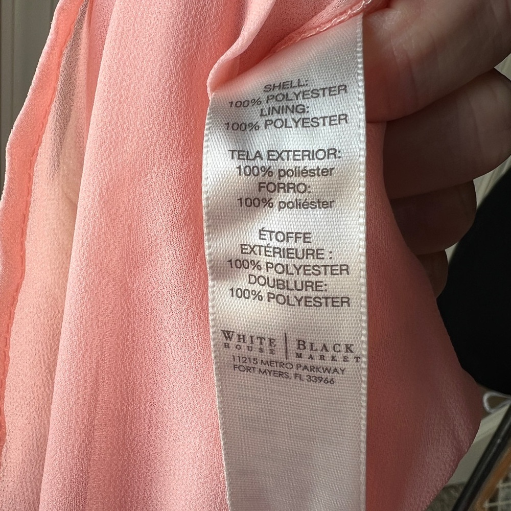 White House Black Market Blush Pink Sleeveless Layered Blouse – Size Small - Picture 5 of 5